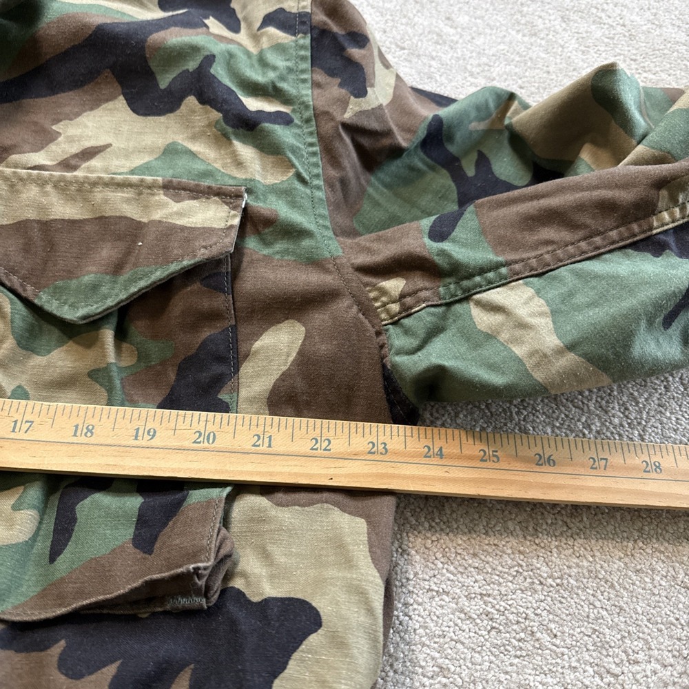 US Army Military Cold Weather Field Jacket Coat Mens Large Woodland Camo 90s - Picture 4 of 11